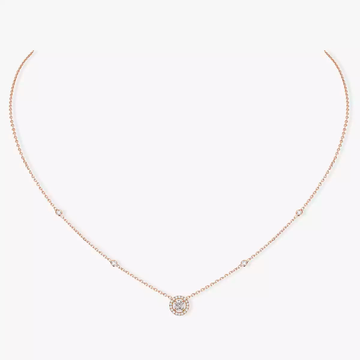 [AURORA]Diamond Necklace 0,20ct Brilliant Shape Joy