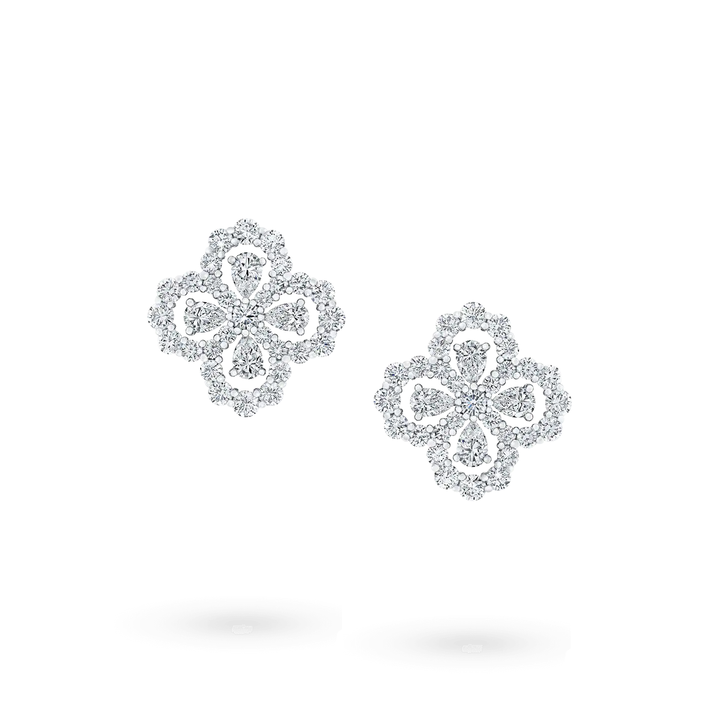 [AURORA]LOOP EARRINGS FULL MOTIF DIAMOND 16MM