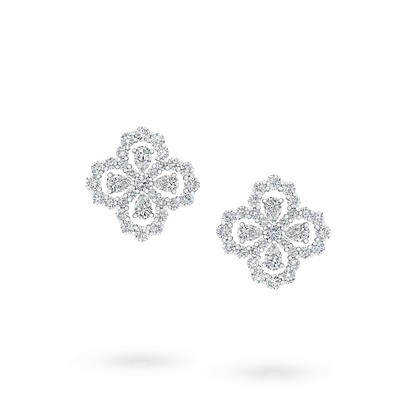 [AURORA]LOOP EARRINGS FULL MOTIF DIAMOND 16MM