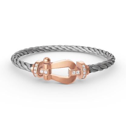 [AURORA]FORCE GROSSES HUFEISEN-HALBDIAMANTARMBAND ROSÉGOLD