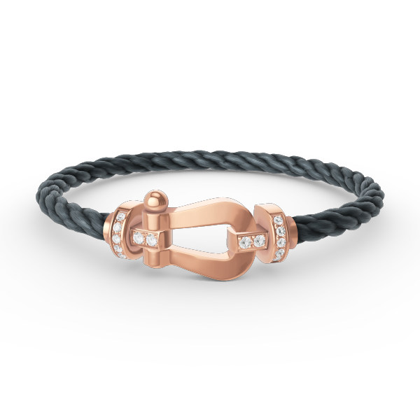 [AURORA]FORCE GROSSES HUFEISEN-HALBDIAMANTARMBAND ROSÉGOLD