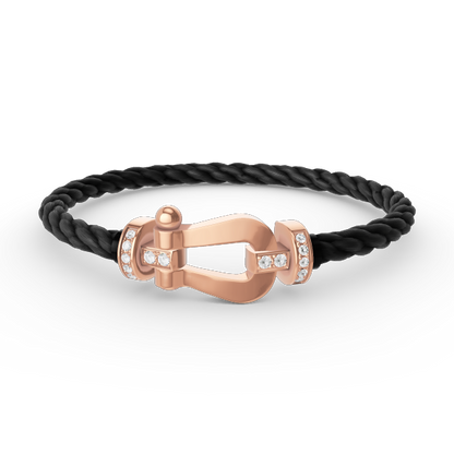 [AURORA]FORCE GROSSES HUFEISEN-HALBDIAMANTARMBAND ROSÉGOLD