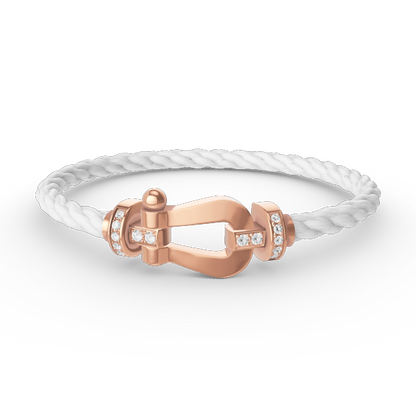 [AURORA]FORCE GROSSES HUFEISEN-HALBDIAMANTARMBAND ROSÉGOLD