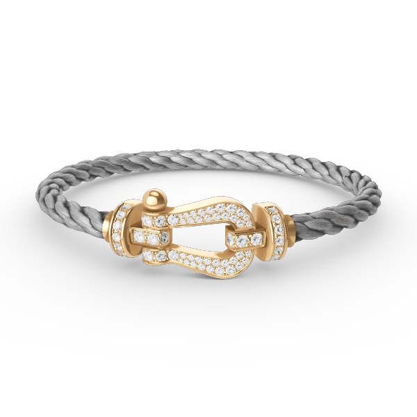 [AURORA]FORCE GROSSES HUFEISENARMBAND MIT VOLLBESATZ AUS GOLD