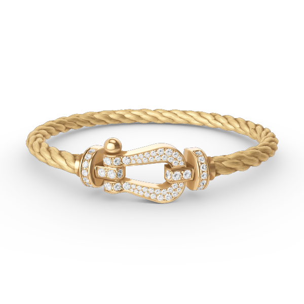[AURORA]FORCE GROSSES HUFEISENARMBAND MIT VOLLBESATZ AUS GOLD