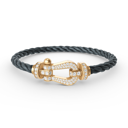 [AURORA]FORCE GROSSES HUFEISENARMBAND MIT VOLLBESATZ AUS GOLD