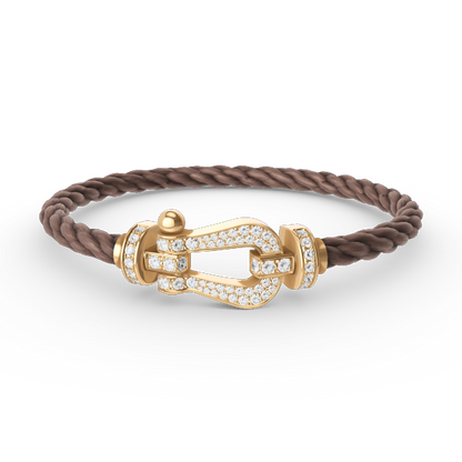 [AURORA]FORCE GROSSES HUFEISENARMBAND MIT VOLLBESATZ AUS GOLD