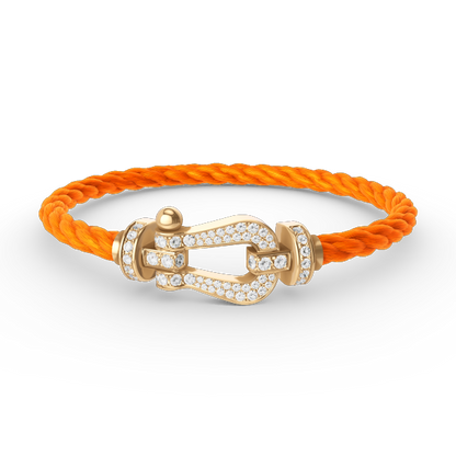 [AURORA]FORCE GROSSES HUFEISENARMBAND MIT VOLLBESATZ AUS GOLD