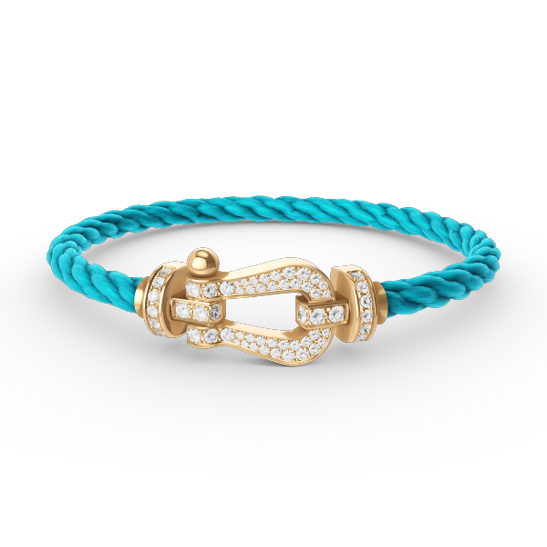 [AURORA]FORCE GROSSES HUFEISENARMBAND MIT VOLLBESATZ AUS GOLD