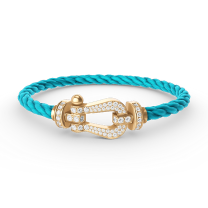 [AURORA]FORCE GROSSES HUFEISENARMBAND MIT VOLLBESATZ AUS GOLD