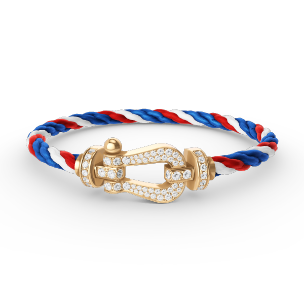 [AURORA]FORCE GROSSES HUFEISENARMBAND MIT VOLLBESATZ AUS GOLD