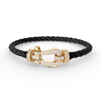[AURORA]FORCE GROSSES HUFEISENARMBAND MIT VOLLBESATZ AUS GOLD