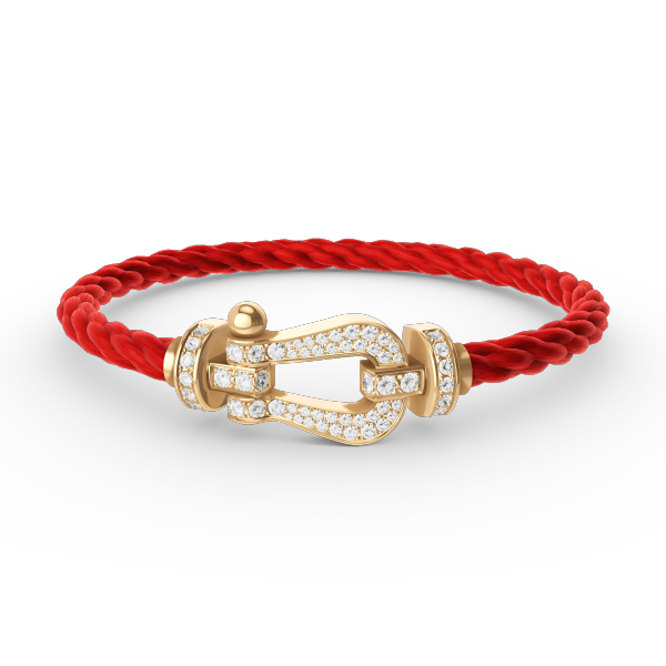 [AURORA]FORCE GROSSES HUFEISENARMBAND MIT VOLLBESATZ AUS GOLD