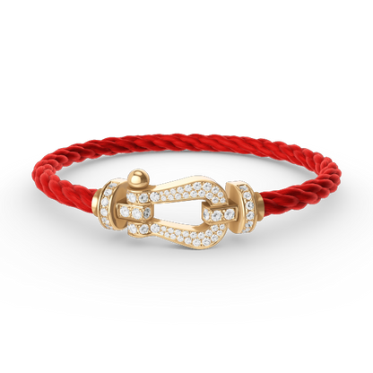 [AURORA]FORCE GROSSES HUFEISENARMBAND MIT VOLLBESATZ AUS GOLD