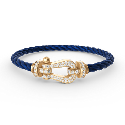 [AURORA]FORCE GROSSES HUFEISENARMBAND MIT VOLLBESATZ AUS GOLD