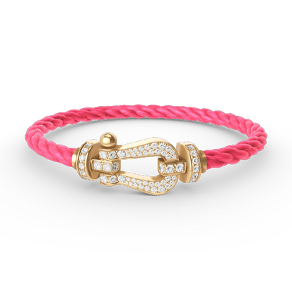 [AURORA]FORCE GROSSES HUFEISENARMBAND MIT VOLLBESATZ AUS GOLD