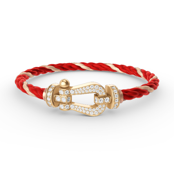 [AURORA]FORCE GROSSES HUFEISENARMBAND MIT VOLLBESATZ AUS GOLD