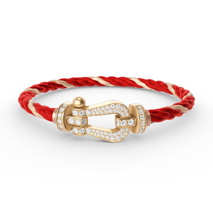 [AURORA]FORCE GROSSES HUFEISENARMBAND MIT VOLLBESATZ AUS GOLD