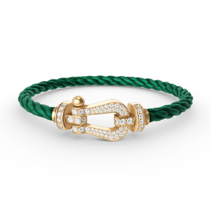 [AURORA]FORCE GROSSES HUFEISENARMBAND MIT VOLLBESATZ AUS GOLD