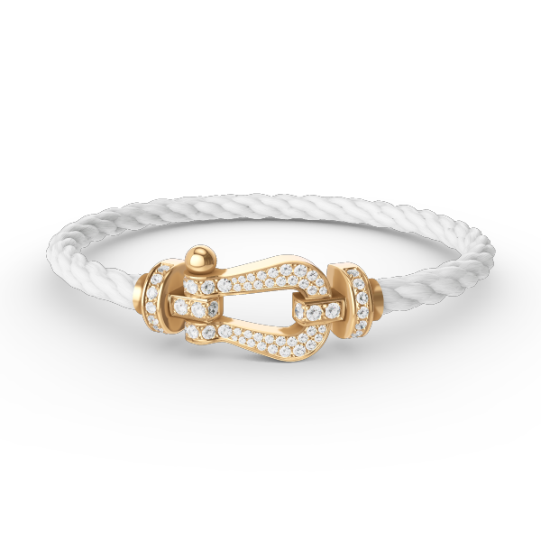 [AURORA]FORCE GROSSES HUFEISENARMBAND MIT VOLLBESATZ AUS GOLD