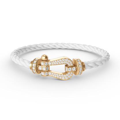 [AURORA]FORCE GROSSES HUFEISENARMBAND MIT VOLLBESATZ AUS GOLD