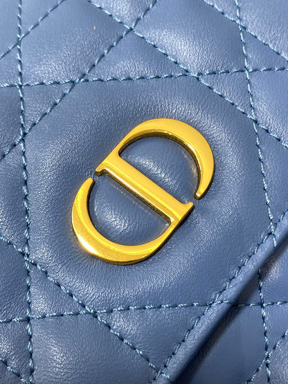 SMALL 20 CARO BACKPACK IN ROYAL BLUE MACROCANNAGE LAMBSKIN