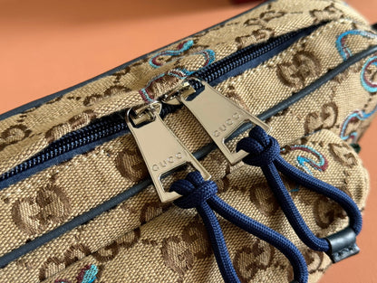 OPHIDIA BELT BAG 34 IN LIGHT BROWN GG CANVAS
