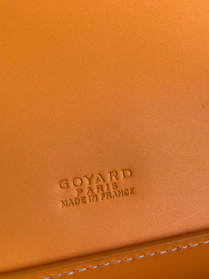 DUCHESSE MARIE-CAROLINE BAG 25 IN YELLOW GOYARDINE CANVAS AND SMOOTH CALFSKIN