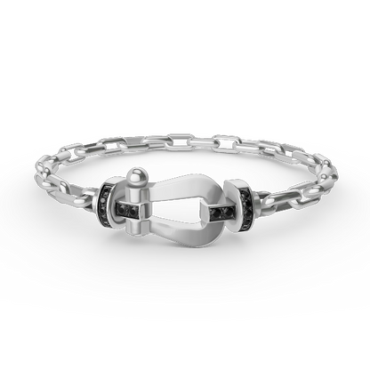 [AURORA]FORCE LARGE HORSESHOE CLASP  METAL BRACELET