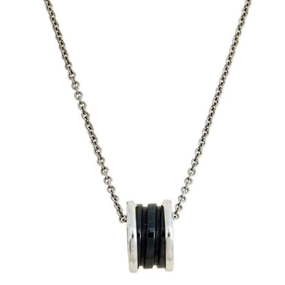 [AURORA]ZERO 1 BLACK CERAMIC SILVER NECKLACE