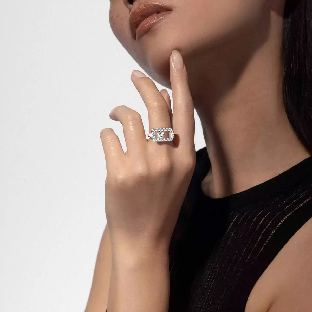 [AURORA]So Move Pave_-Set Diamond Ring