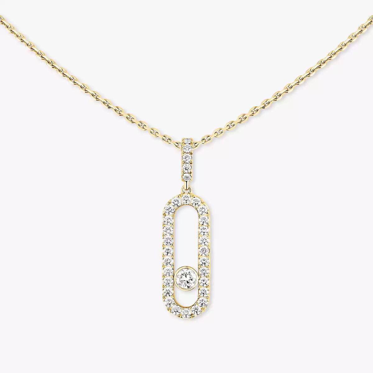 [AURORA]Move Uno Diamond Necklace in Rose Gold