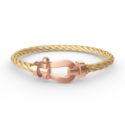 [AURORA]フォース ラージホースシュー ダイヤモンドなしブレスレット ローズゴールド