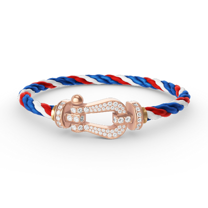 [AURORA]FORCE LARGE HORSESHOE FULL DIAMOND BRACELET ROSE GOLD