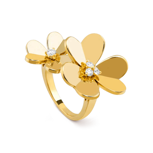 [AURORA]CLOVER COMOS GOLD DIAMOND RING