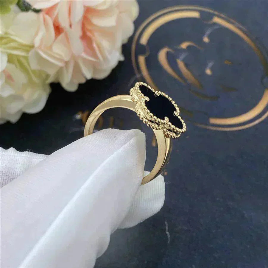 [basloveJW] KLEEBLATT-ONYX-RING