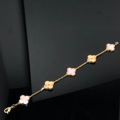 [AURORA]CLOVER 5 MOTIFS  PINK MOP BRACELET COLLECTION