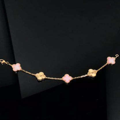 [AURORA]CLOVER 5 MOTIFS  PINK MOP BRACELET COLLECTION