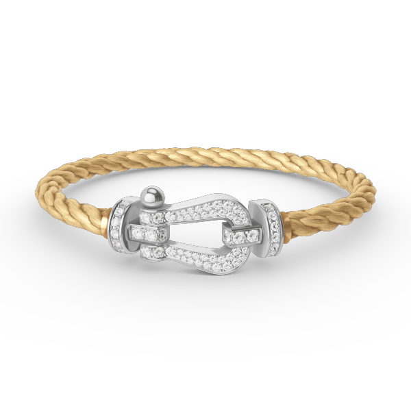 [AURORA]フォース ラージホースシュー フルダイヤモンドブレスレット シルバー