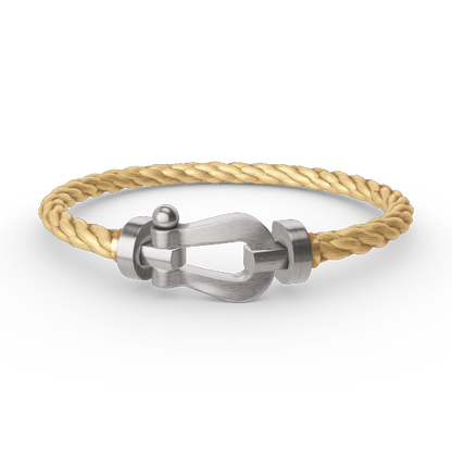 [AURORA]FORCE LARGE HORSESHOE NO DIAMOND BRACELET SILVER
