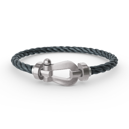 [AURORA]FORCE LARGE HORSESHOE NO DIAMOND BRACELET SILVER