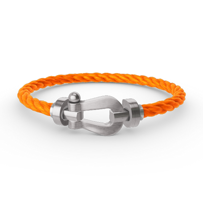 [AURORA]FORCE LARGE HORSESHOE NO DIAMOND BRACELET SILVER