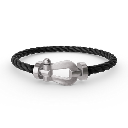 [AURORA]FORCE LARGE HORSESHOE NO DIAMOND BRACELET SILVER