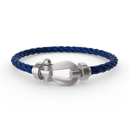 [AURORA]FORCE LARGE HORSESHOE NO DIAMOND BRACELET SILVER