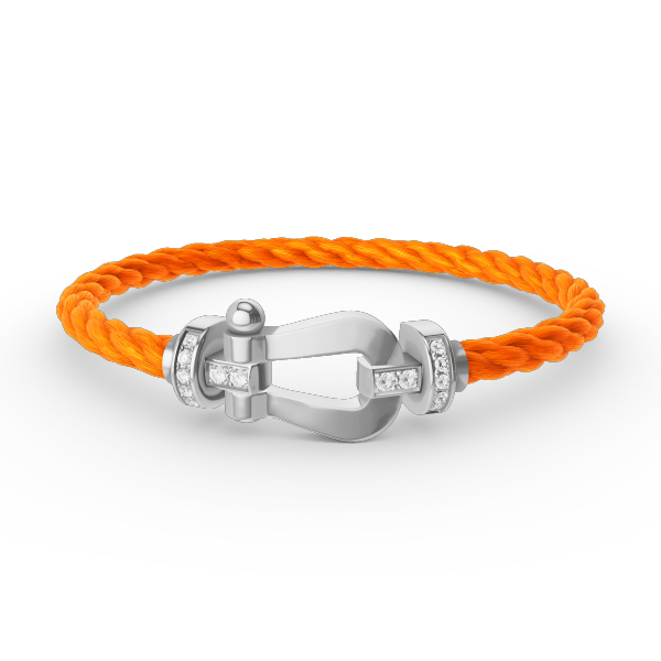 [AURORA]フォース ラージホースシュー ハーフダイヤモンドブレスレット シルバー