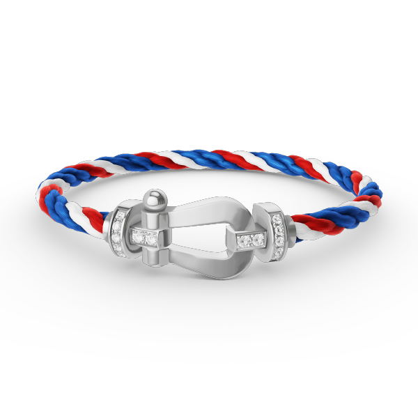 [AURORA]フォース ラージホースシュー ハーフダイヤモンドブレスレット シルバー