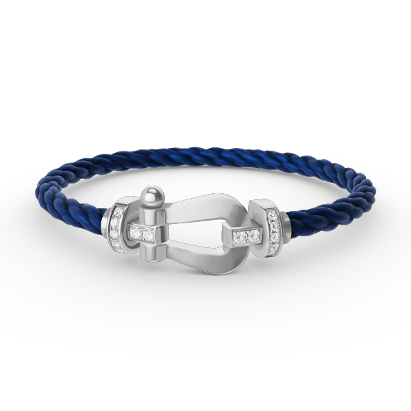 [AURORA]フォース ラージホースシュー ハーフダイヤモンドブレスレット シルバー