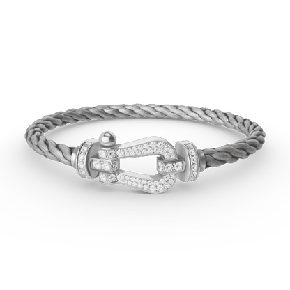 [AURORA]フォース ラージホースシュー フルダイヤモンドブレスレット シルバー