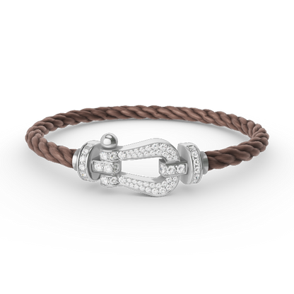 [AURORA]フォース ラージホースシュー フルダイヤモンドブレスレット シルバー