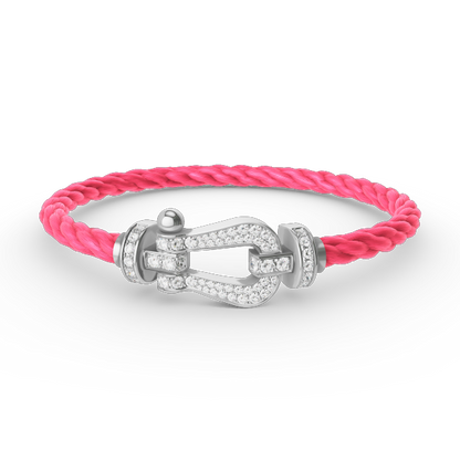 [AURORA]フォース ラージホースシュー フルダイヤモンドブレスレット シルバー